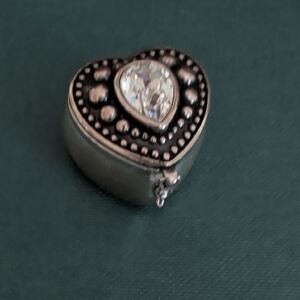 Brighton Ecstatic Heart/Teardrop Swarovski Crystal Jewelry/Trinket /Ring Box